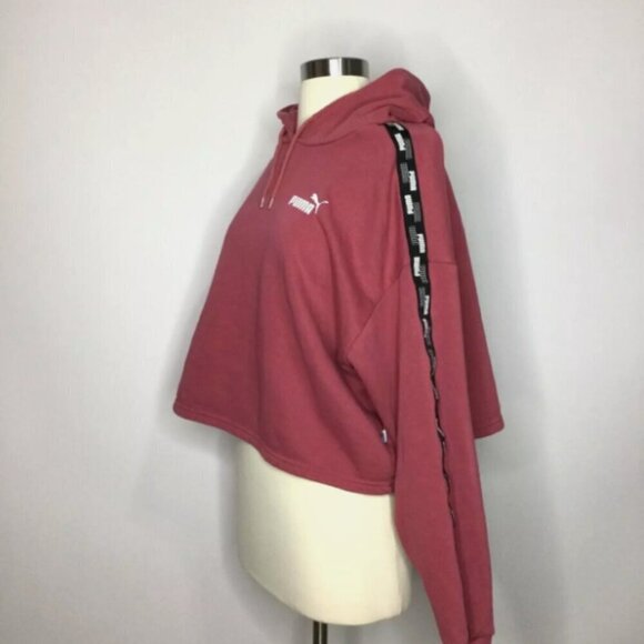 Puma Women's Pink‎ Cropped Hoodie Size Large - Picture 4 of 4